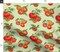 Farmers Market Tomato Red Green Summer Garden Kitchen Custom Printed Fabric by Spoonflower Various Fabrics by the Yard or Fat Quarter